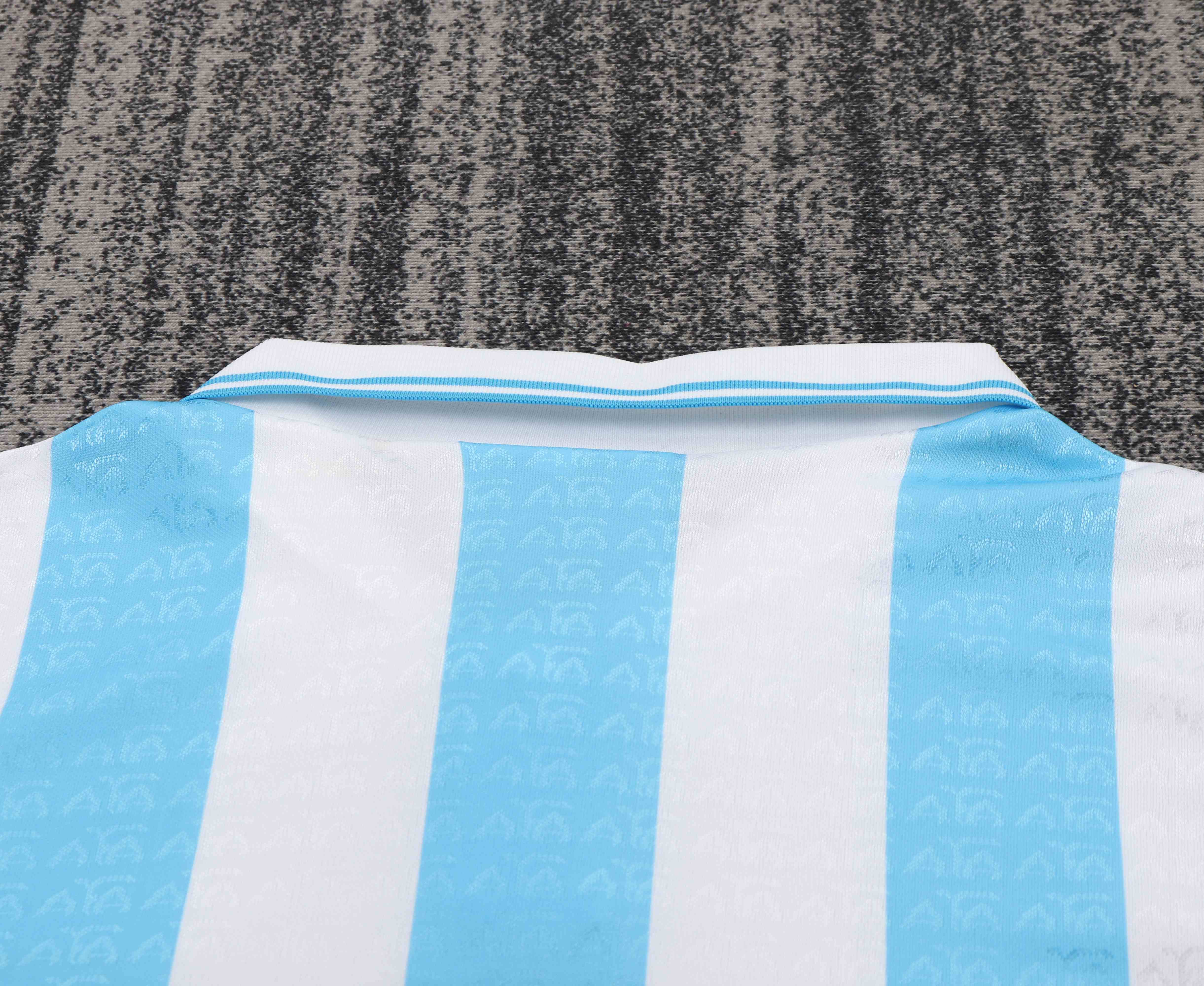 1994 Retro Argentinië Nationaal elftal Thuis Shirt Kindermaat - Afbeelding 4
