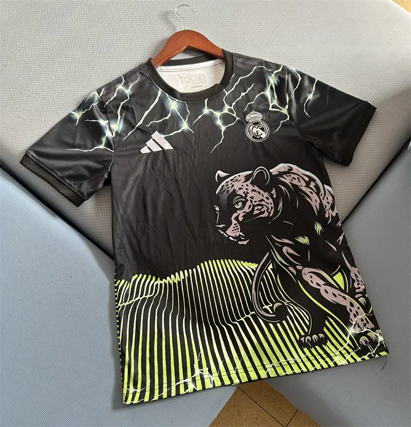2024/2025 Real Madrid Leopard Edição especial Camisa Verde Qualidade tailandesa 1:1 - Image 7