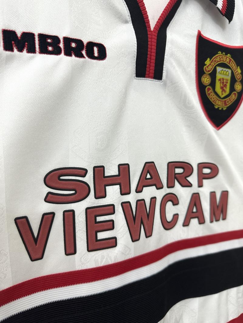 1998/1999 Retro Manchester United Away White Football Shirt 1:1 Thai Quality - Image 5