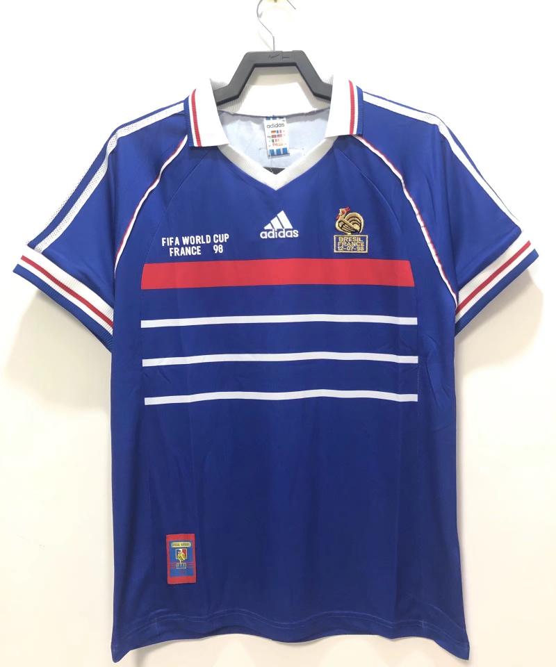 1998 Retro Francja Domowa Koszulka piłkarska