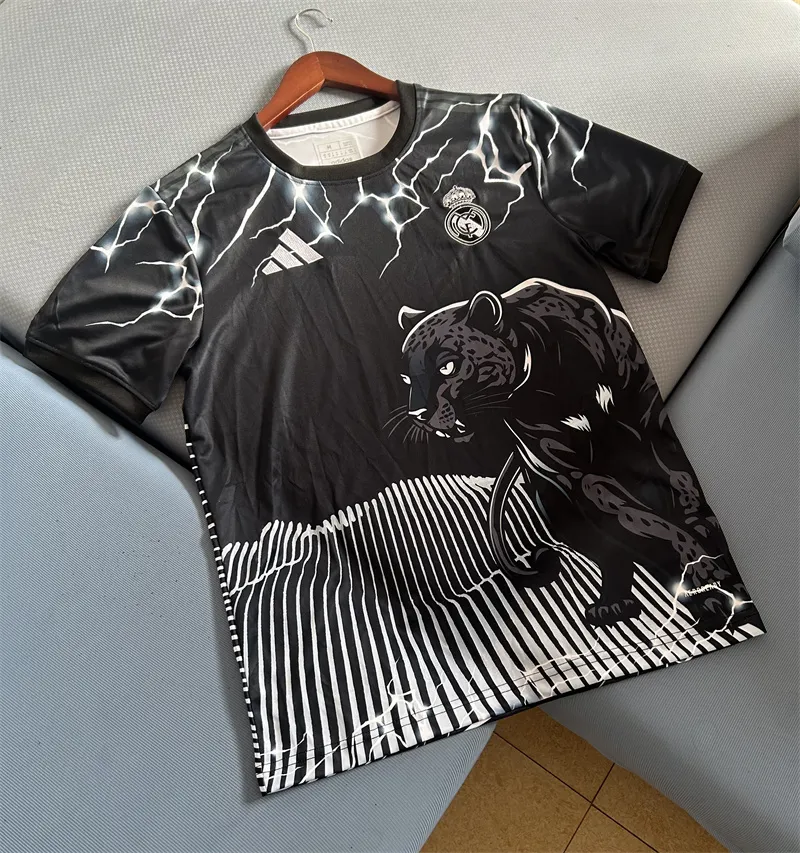 2024/2025 皇家马德里 Leopard 特别版 球衣 黑色 1:1 泰版品质 - 图片 7