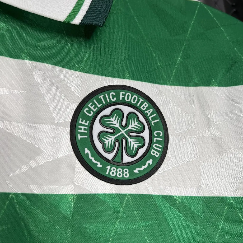 1989/1991 Ретро Celtic Домашняя Футбольная футболка Тайское качество 1:1 — изображение 7