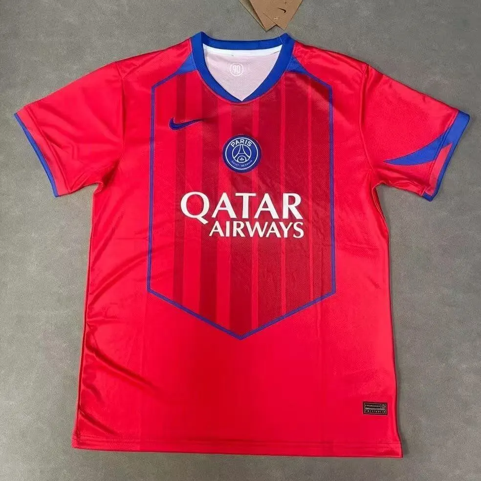 2025/2026 Psg Paris Saint-Germain Third away Red Football Jersey 1:1 Thai quality