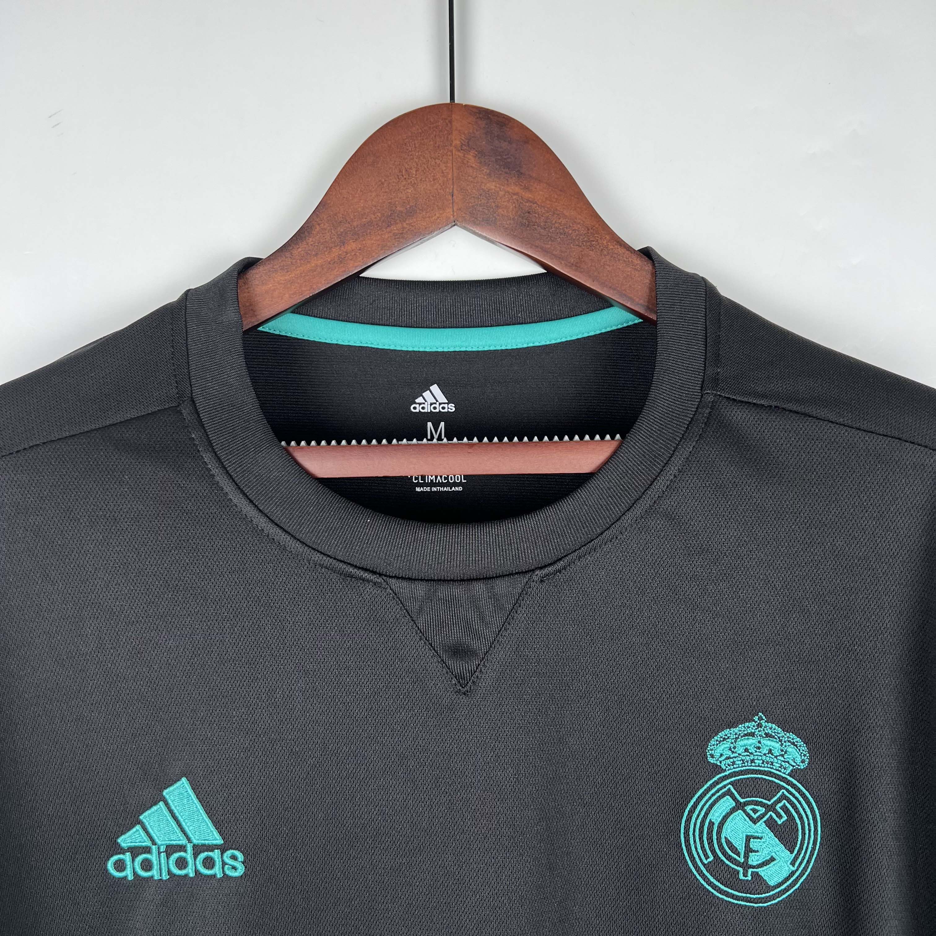 2017/2018 Rétro Manches longues Real Madrid Extérieur Maillot de football1:1 Qualité thaï – Image 3