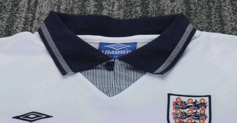 1990 Retro Inglaterra Local Camiseta de fútbol Calidad tailandesa 1:1 Talla infantil - Imagen 3