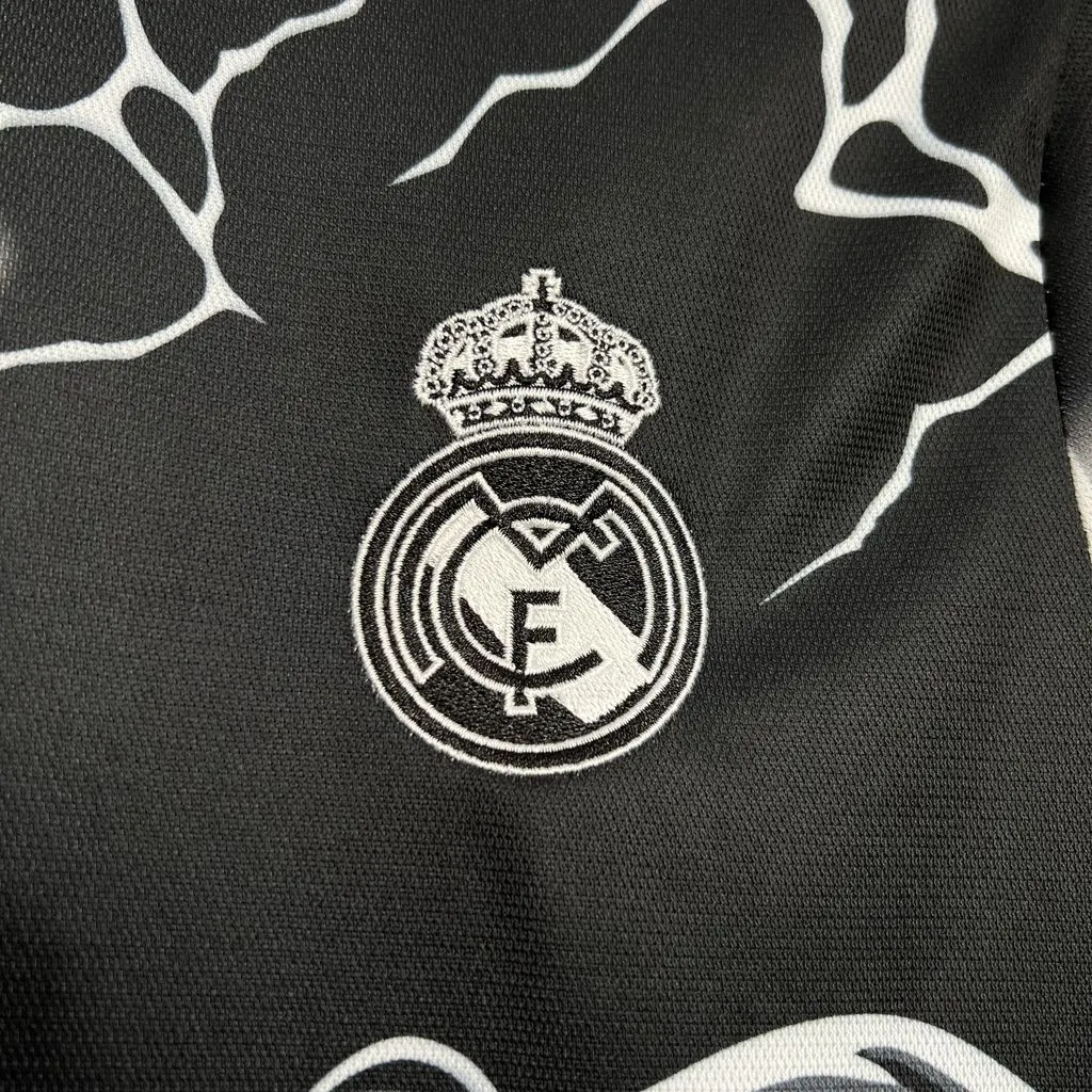 2024/2025 Real Madrid Edição especial Preto Camisa Qualidade tailandesa 1:1 - Image 6