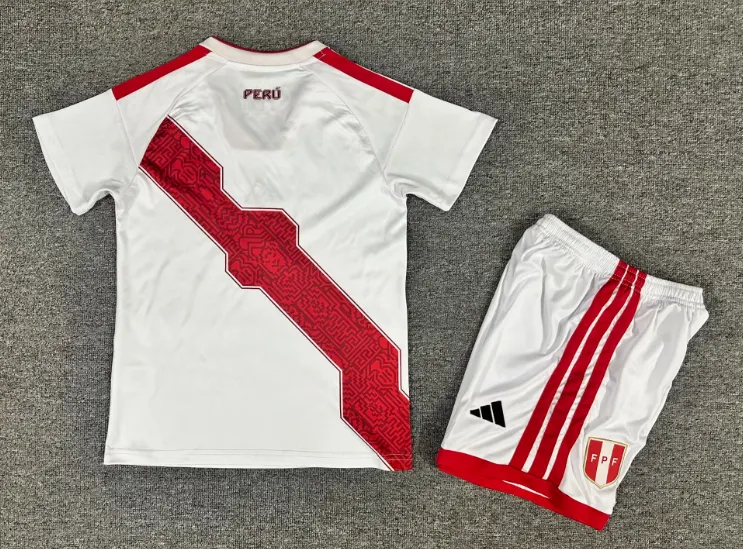 2026 Perù Nazionale Casa Maglia da calcio Qualità thai 1:1 Taglia bambino - immagine 3
