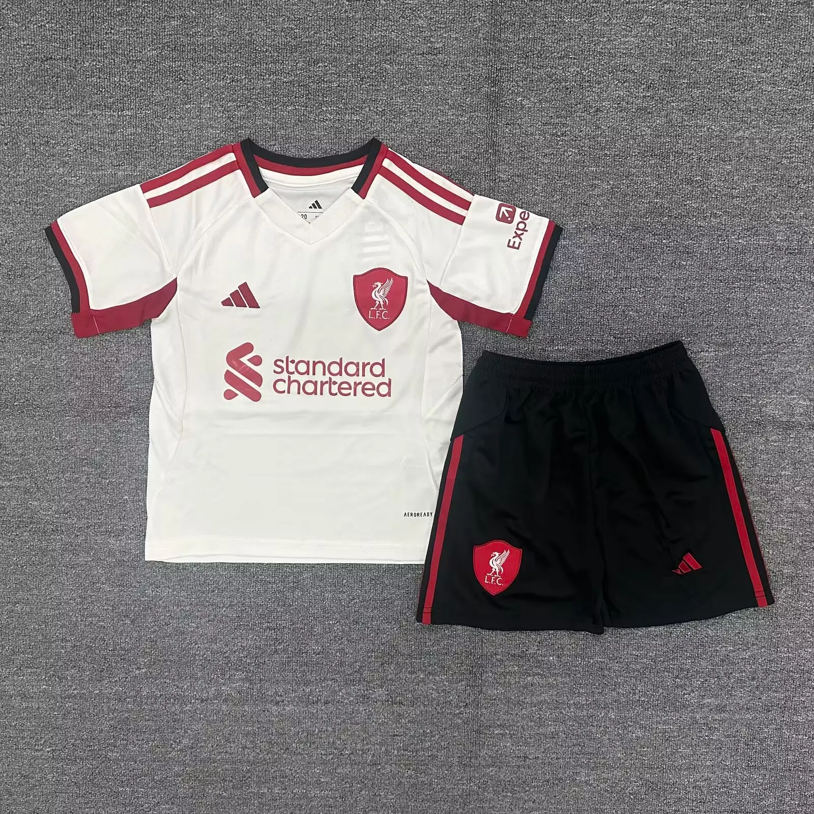 2025/2026 Liverpool Гостевая Футбольная футболка Тайское качество 1:1 Детский размер