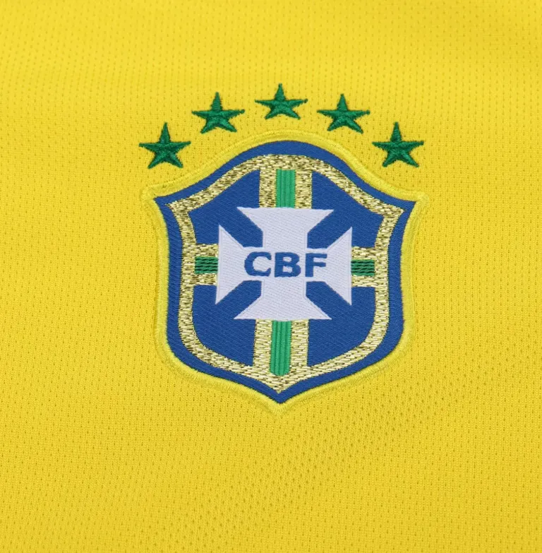 2014 Retro Brasilien Heim Fußballtrikot 1:1 Thai-Qualität Kindergröße – Bild 5