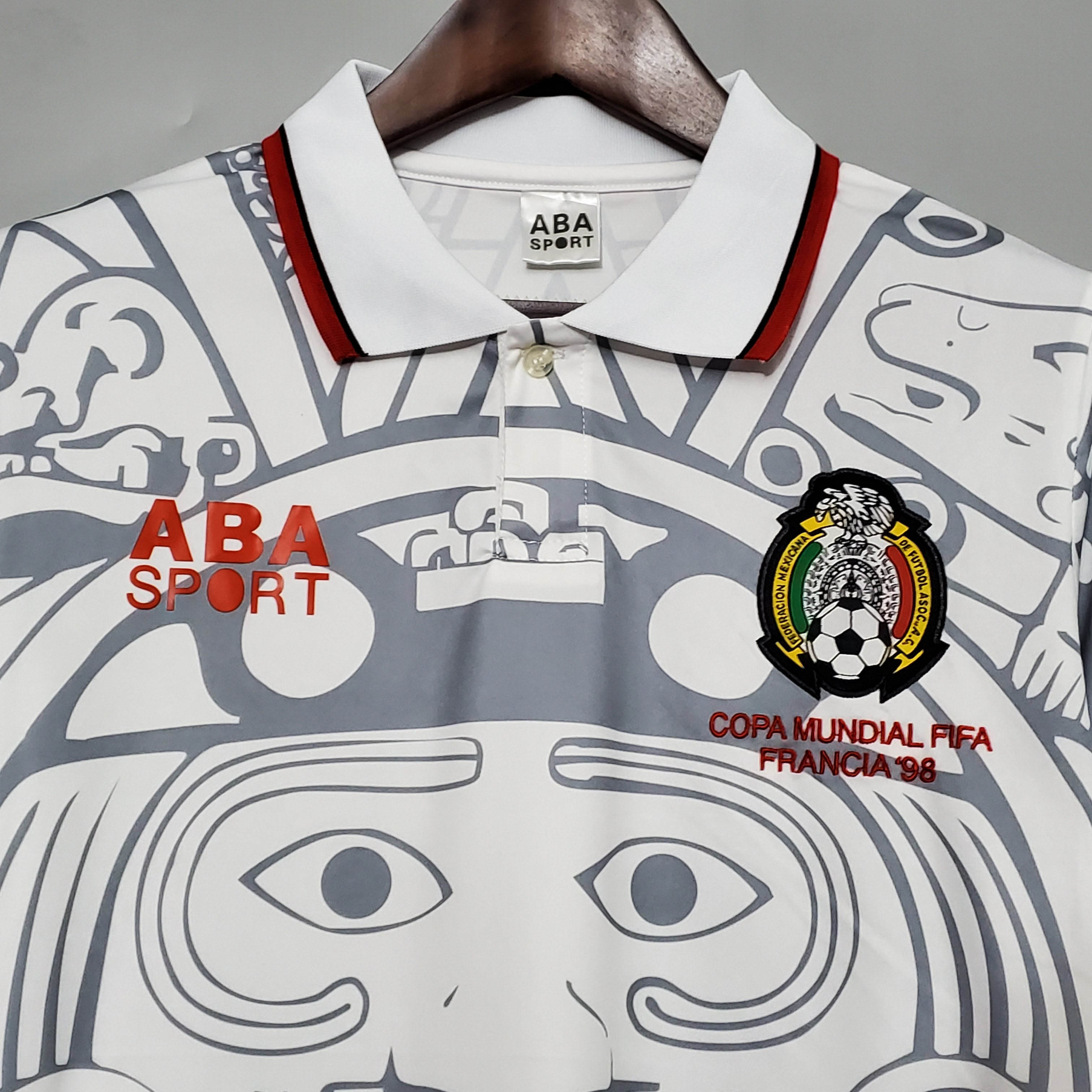 1998 Retro Mexico Voetbalshirt Uit - Afbeelding 3
