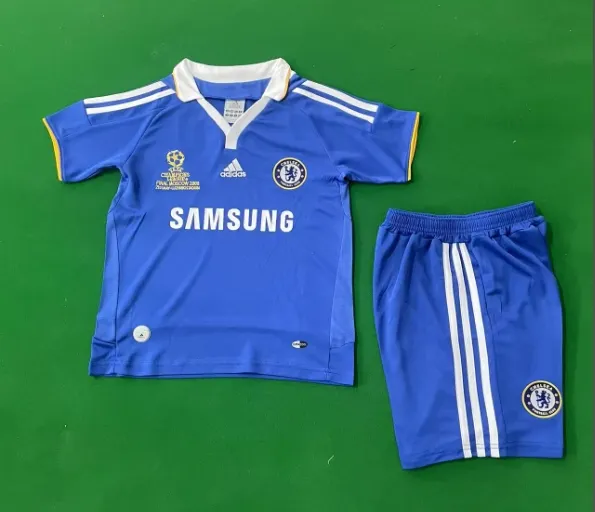 2007-2008 Retro Chelsea Thuis Voetbalshirt 1:1 Thaise kwaliteit Kindermaat