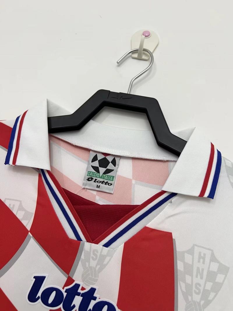1998 Rétro Croatie Équipe nationale Domicile Maillot de football Qualité thaï 1:1 – Image 4