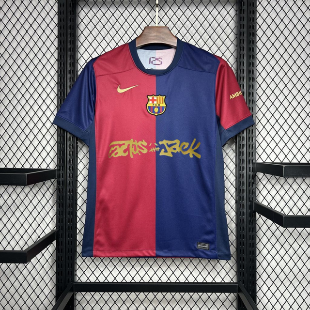 2024/2025 Barcelona x Travis Scott Collab Home Football Shirt 1:1 Thai Quality