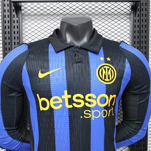 2026/2027 Manches longues Version joueur Inter Milan Domicile Maillot de football1:1 Qualité thaï – Image 3