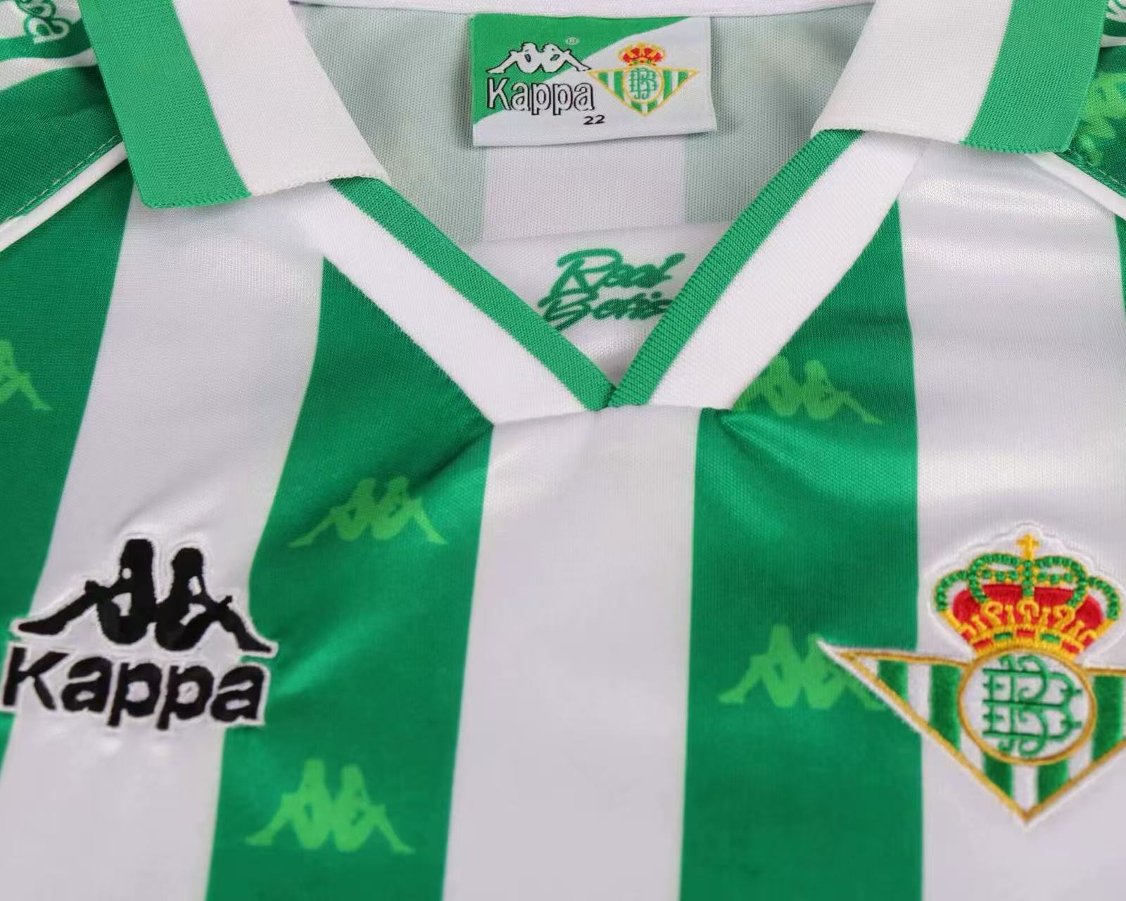 1995-1997 Retro Real Betis Domowa Koszulka piłkarska 1:1 Quality Rozmiar dziecięcy - obrazek 3