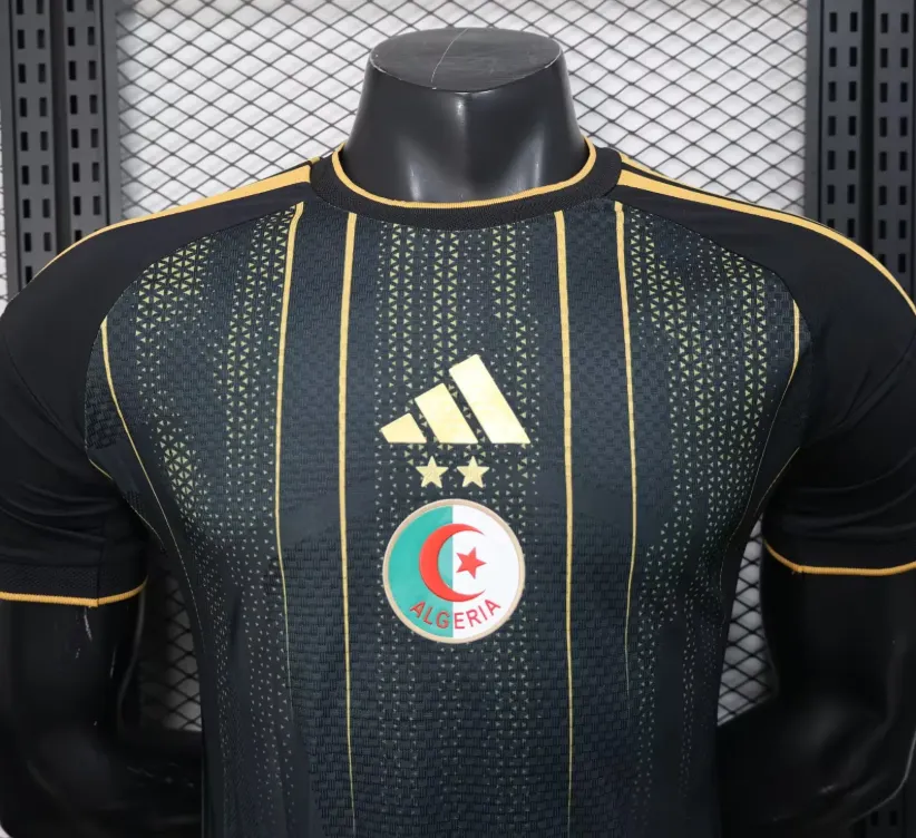 2026-2027 Spieler Algerien Nationalmannschaft Trainingsanzug Schwarz Fußballtrikot 1:1 Thai-Qualität – Bild 3