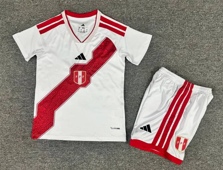 2026 Perù Nazionale Casa Maglia da calcio Qualità thai 1:1 Taglia bambino