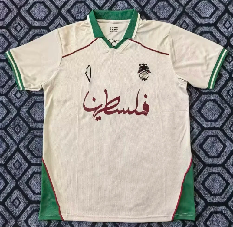 2025/2026 Palestino Giallo Verde Collar Maglia da calcio Qualità thai 1:1