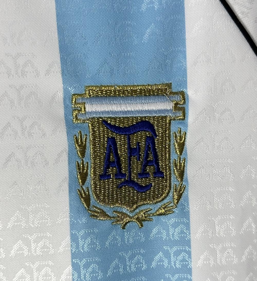 1996-1997 复古 阿根廷 国家队 主场 球衣 1:1 泰版品质 - 图片 6