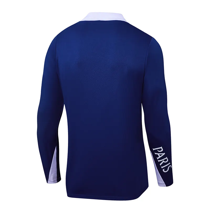2025/2026 Psg Paris Saint-Germain Half-Pull Training Suit Blue Set - Image 4