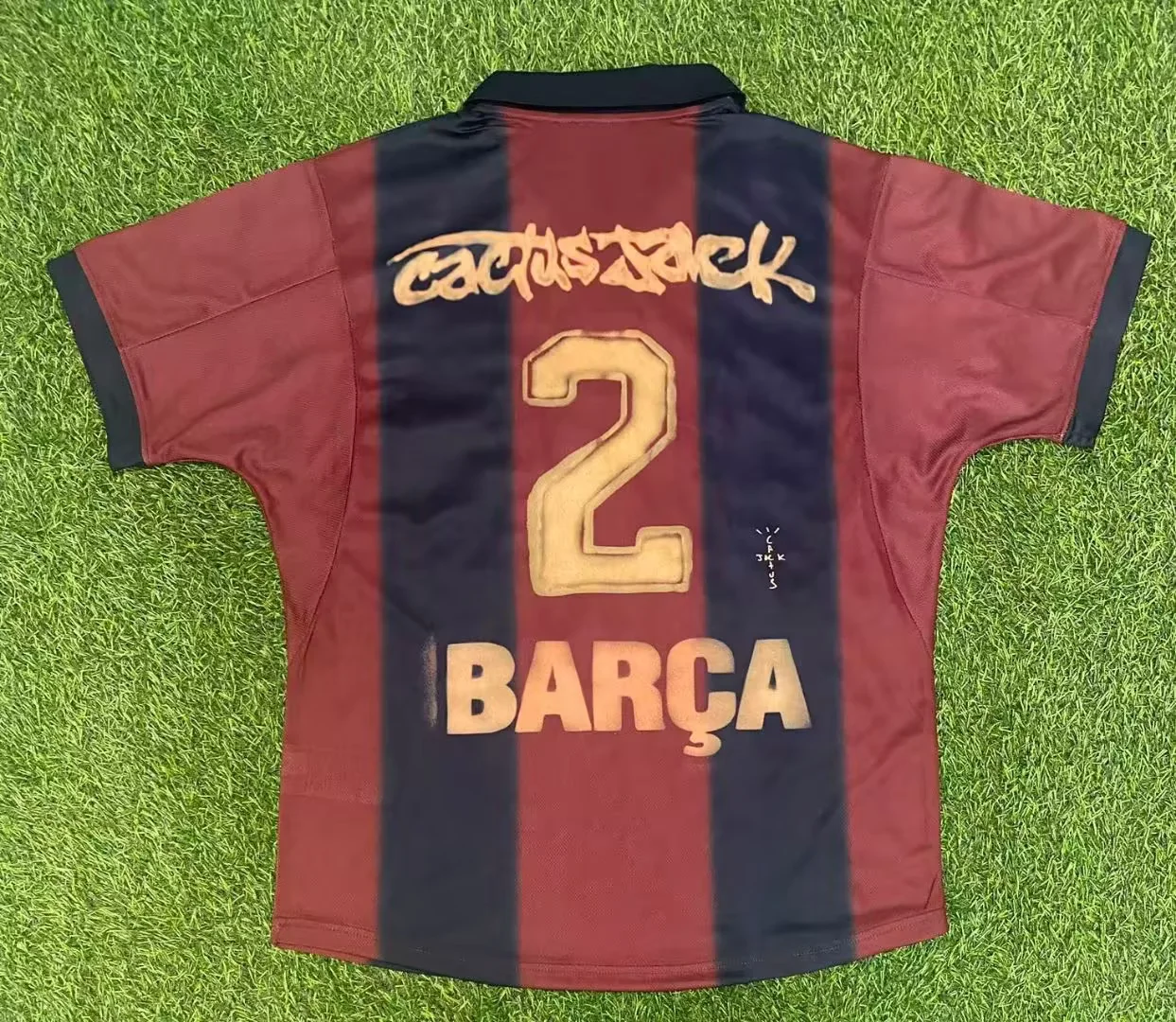 2024/2025 Barcelona x Travis Scott Collab Collaborazione Retro Maglia Qualità thai 1:1 - immagine 3