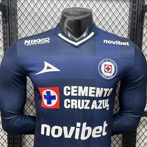 2026/2027 Uzun kol Oyuncu versiyonu Cruz Azul Üçüncü Deplasman Futbol forması 1:1 Tayland kalitesi - Görsel 5
