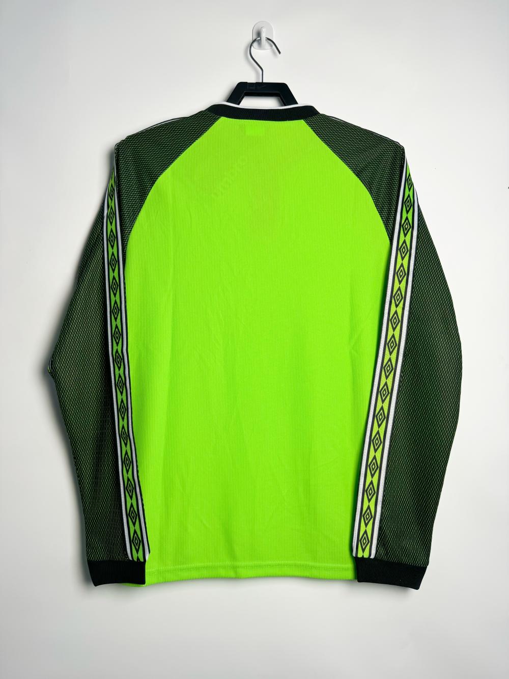 1998-1999 Retro Langarm Manchester United Torwart Fußballtrikot 1:1 Thai-Qualität – Bild 3
