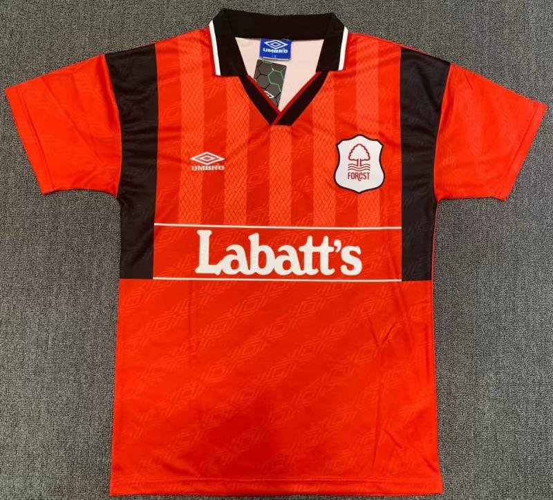 1994-1995 Retrô Nottingham Forest Casa Camisa de futebol Qualidade tailandesa 1:1