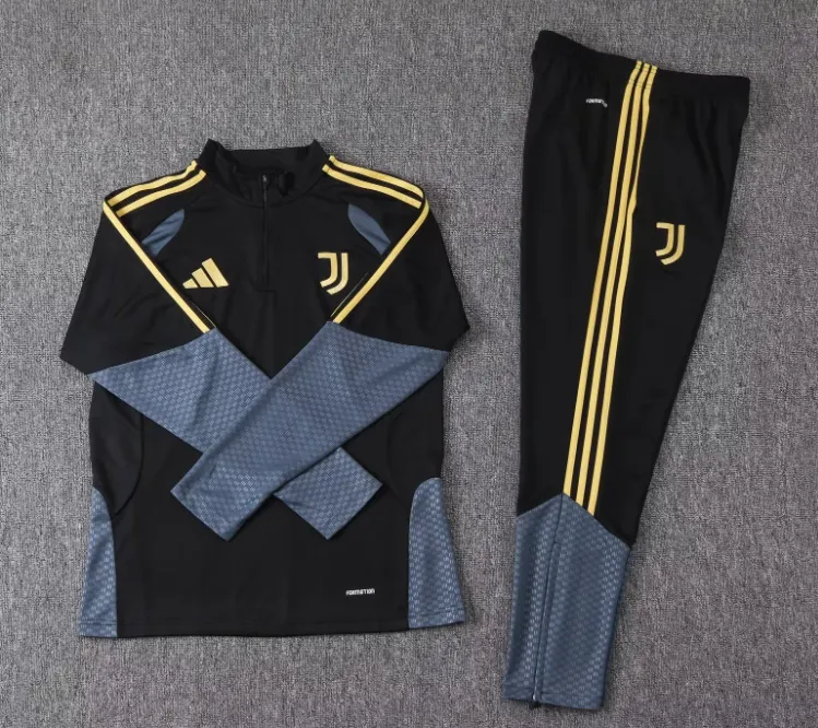2026/2027 Juventus Survêtement demi-zip Noir Maillot de football Qualité thaï 1:1 – Image 3