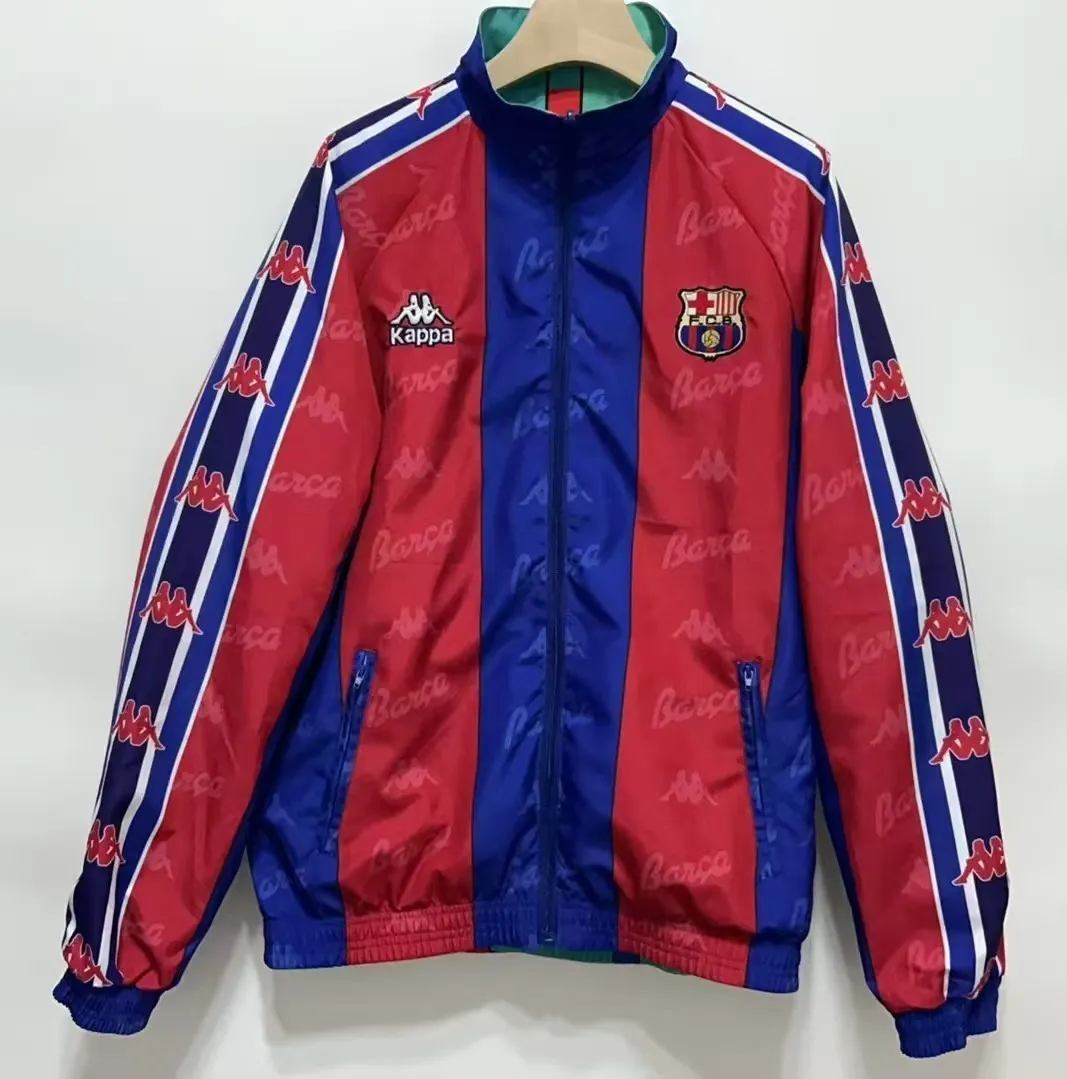 1996/1997 Retro Barcelona Reversible Chaqueta cortavientos Camiseta de fútbol Calidad tailandesa 1:1 - Imagen 2