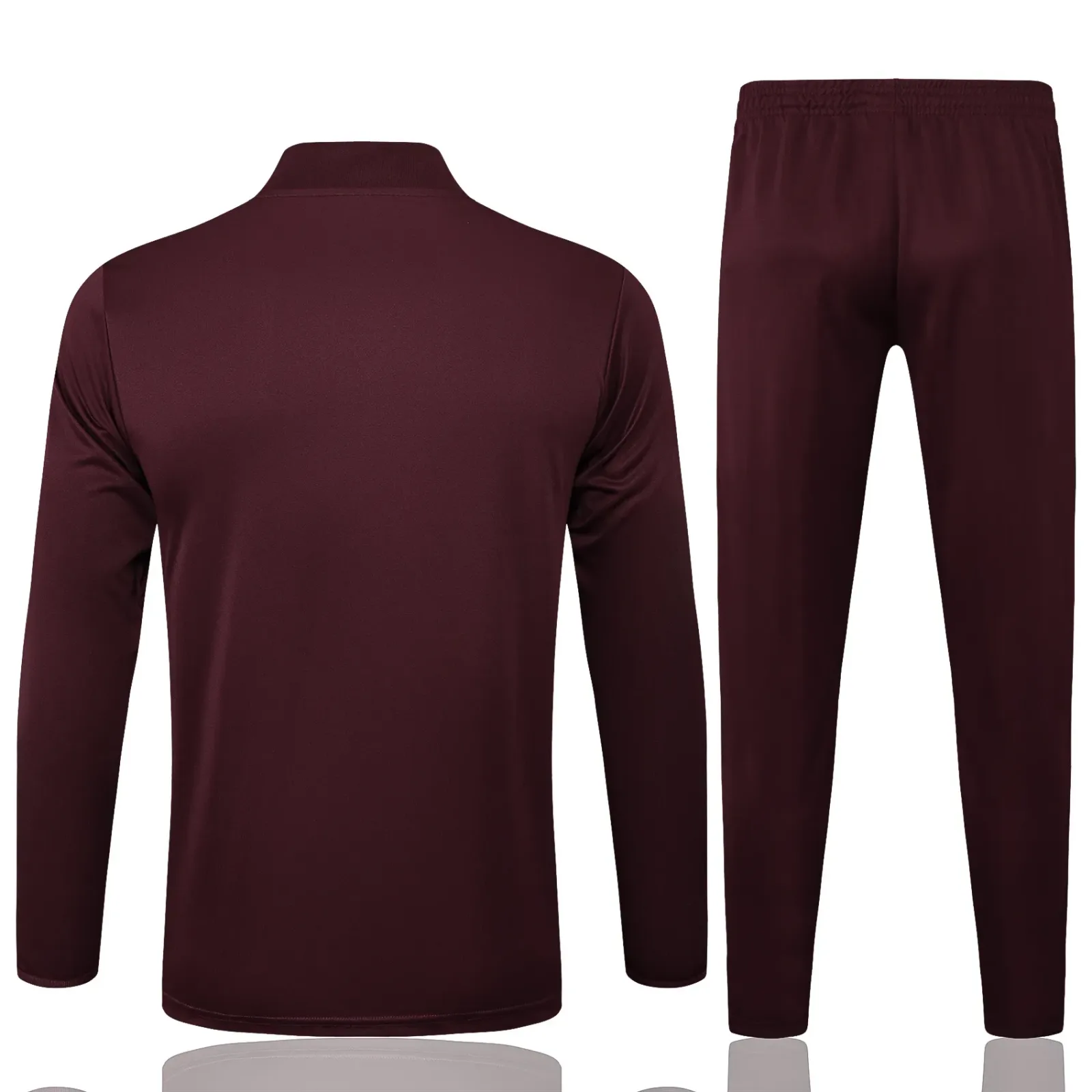 2025/2026 Bayern Munich Half-Pull Training Suit Dark Red Retro Style Football Shirt 1:1 Thai Quality Set - Image 3