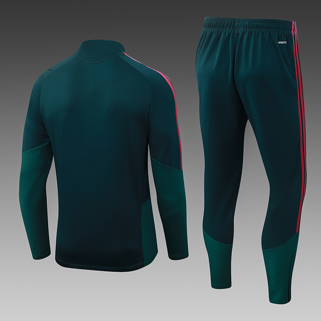 2026/2027 Real Madrid Blauw Halve-rits trainingspak Donker Groen Voetbalshirt 1:1 Thaise kwaliteit Set - Afbeelding 3