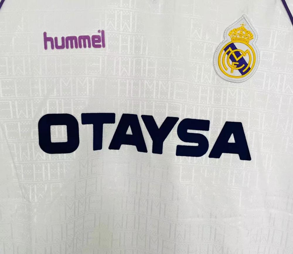1990/1992 Retro Real Madrid Local Camiseta de fútbol Calidad tailandesa 1:1 - Imagen 4