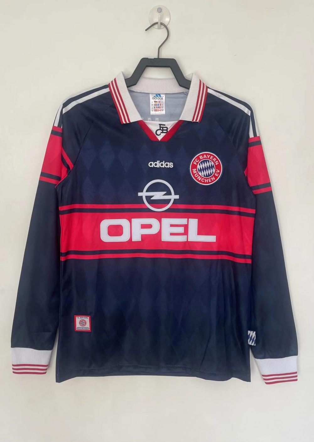 1997/1999 Retro Bayern Munich İç saha Futbol forması Uzun kol 1:1 Tayland kalitesi