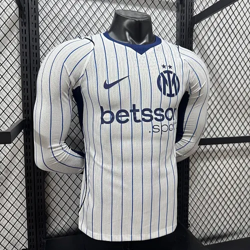 2026/2027 Uzun kollar Oyuncu versiyonu Inter Milan Deplasman Futbol forması1:1 Tayland kalitesi - Görsel 3