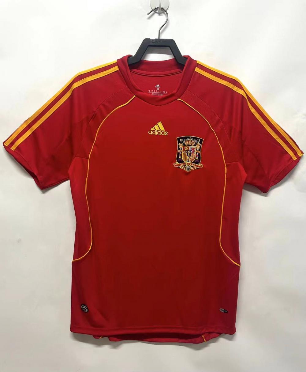 2008 Retro Spain Home Soccer Shirt 1:1 Thai Quality