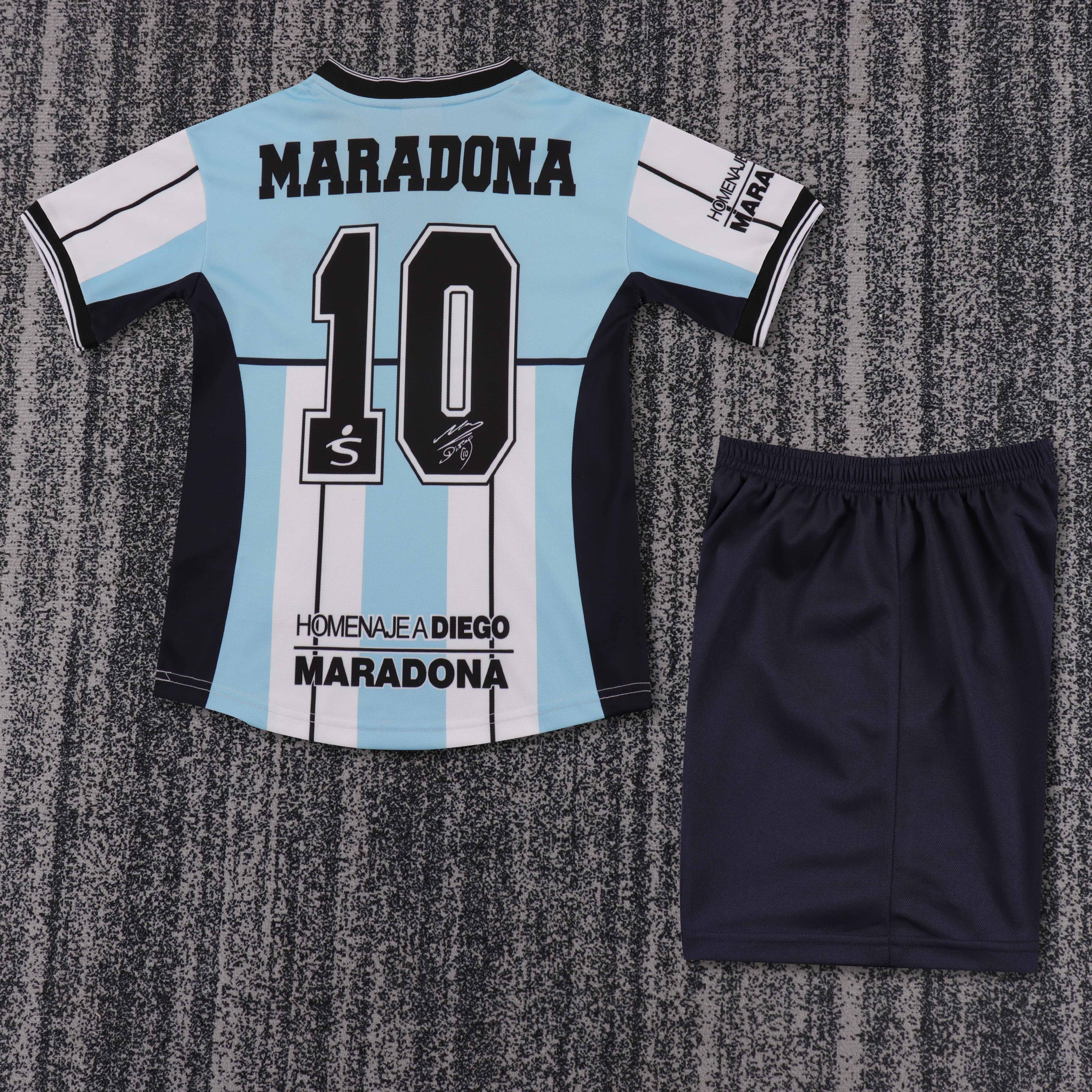 2001 Retro Argentina National Team Maradona Commemorative Edition Jersey 1:1 Thai Quality Kids Size - Image 2