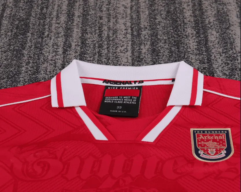 1996-1997 Retro Arsenal Home Football Shirt 1:1 Thai Quality Kids Size - Image 3