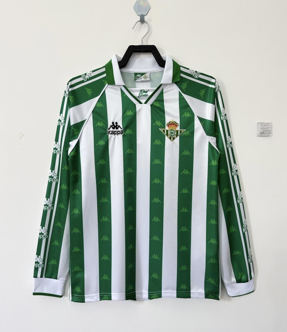 1995/1997 Retro Real Betis Thuis Voetbalshirt Lange mouw 1:1 Thaise kwaliteit