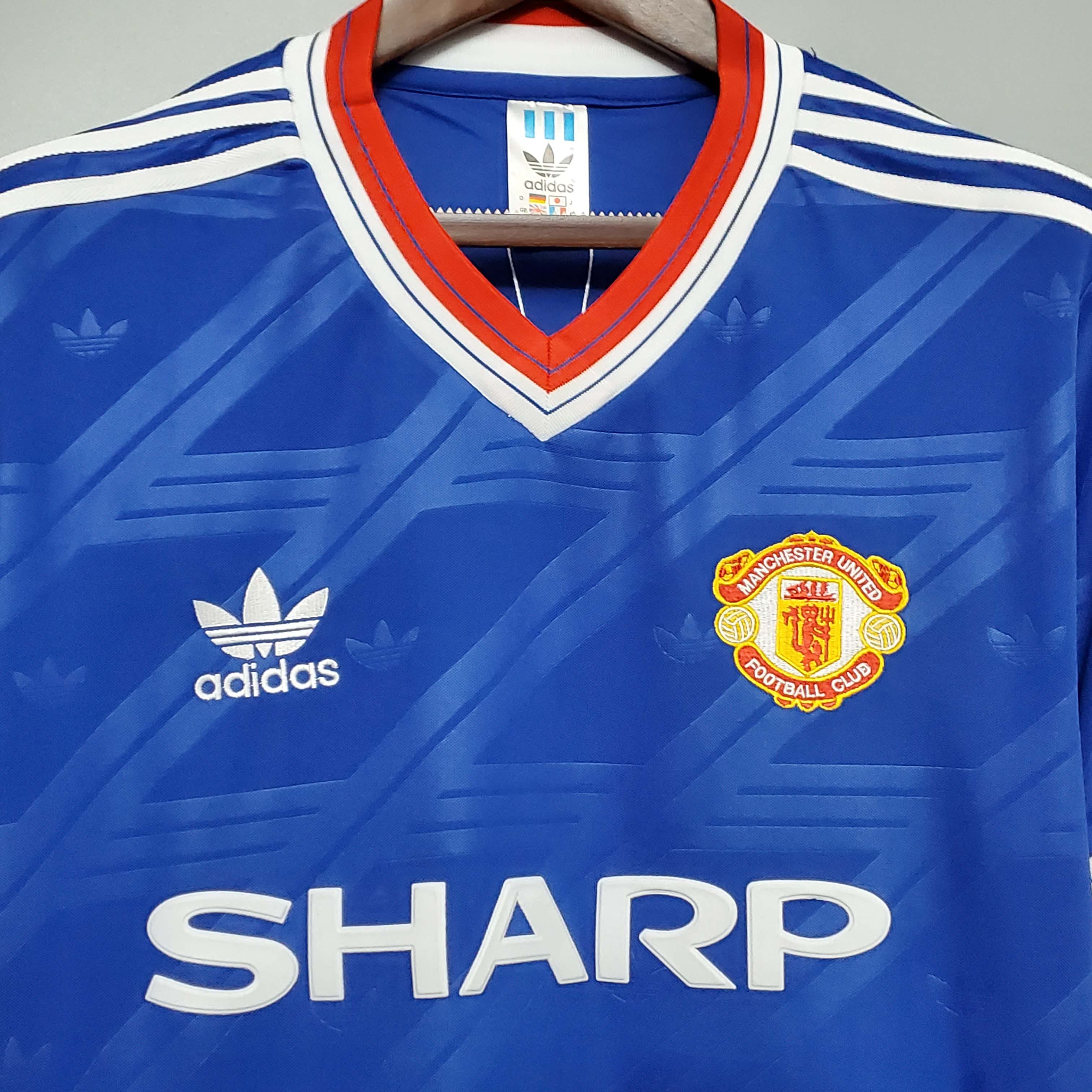 1986/1988 Ретро Manchester United Третья Гостевая Футбольная футболка Тайское качество 1:1 — изображение 3