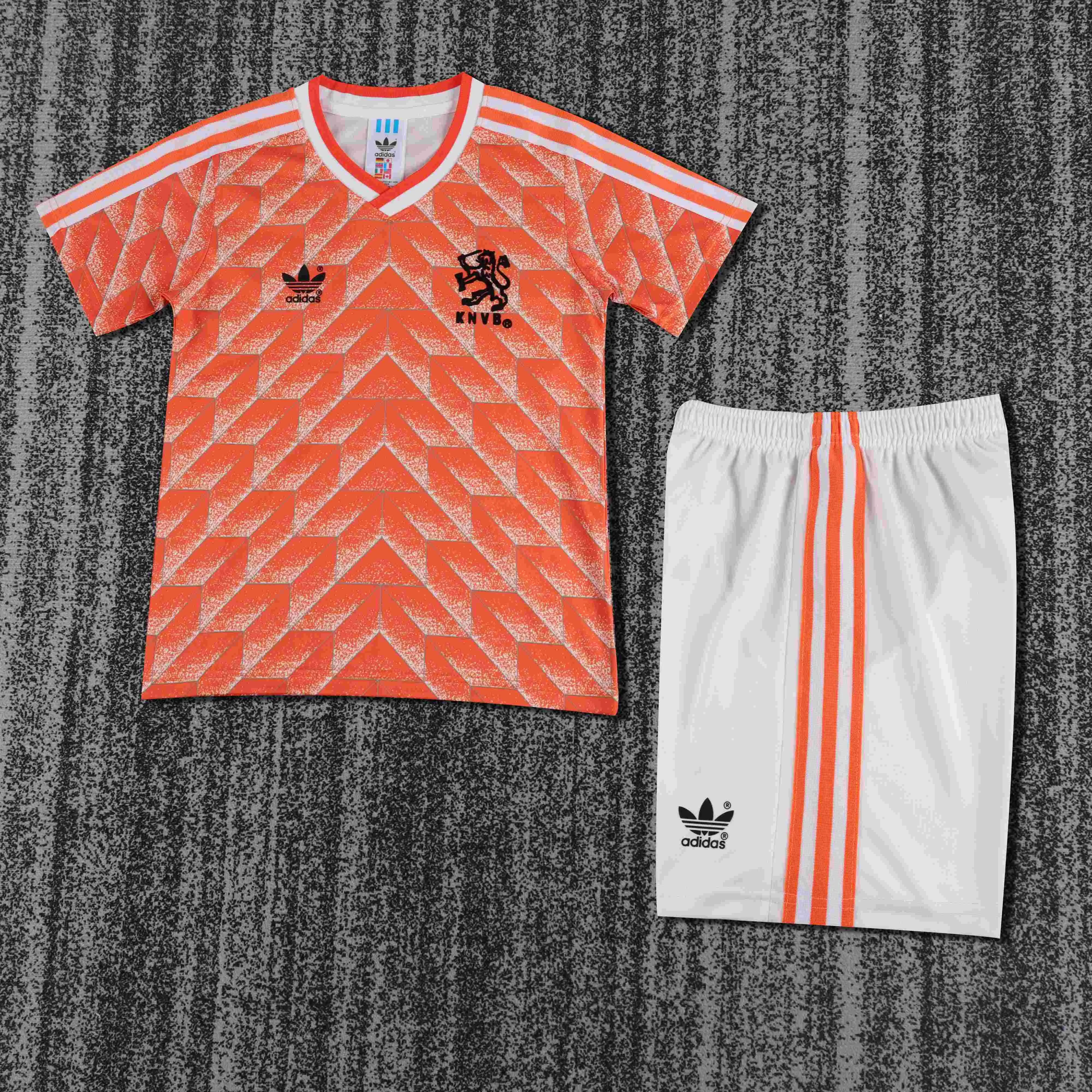 1988 Retro Países Bajos Local Camiseta de fútbol Calidad tailandesa 1:1 Talla infantil