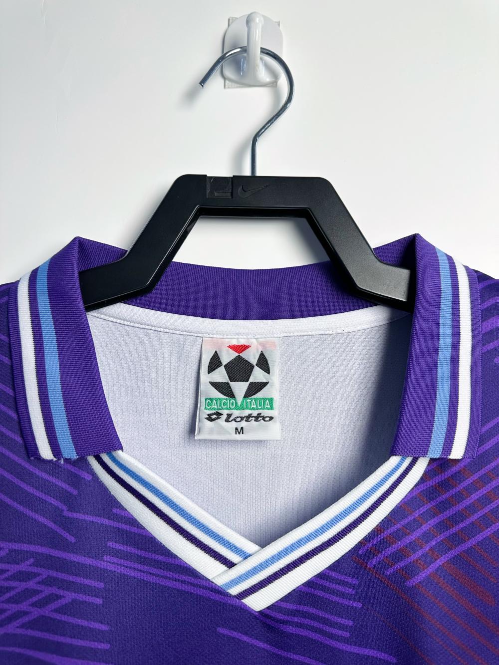 1992/1993 Retro Langarm Fiorentina Heim Fußballtrikot 1:1 Thai-Qualität – Bild 3