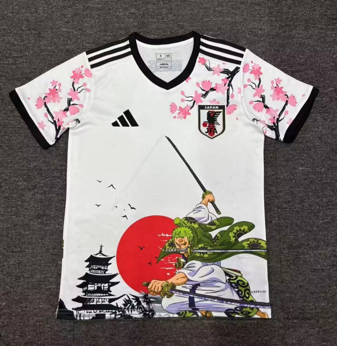2024/2025 Japón One Piece Santoryu Zoro Camiseta de fútbol Calidad tailandesa 1:1