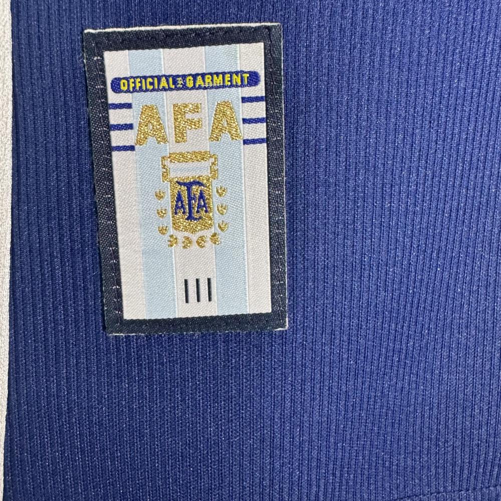 1998 Retro Argentyna Reprezentacja Wyjazdowa Koszulka Jakość tajska 1:1 - obrazek 8