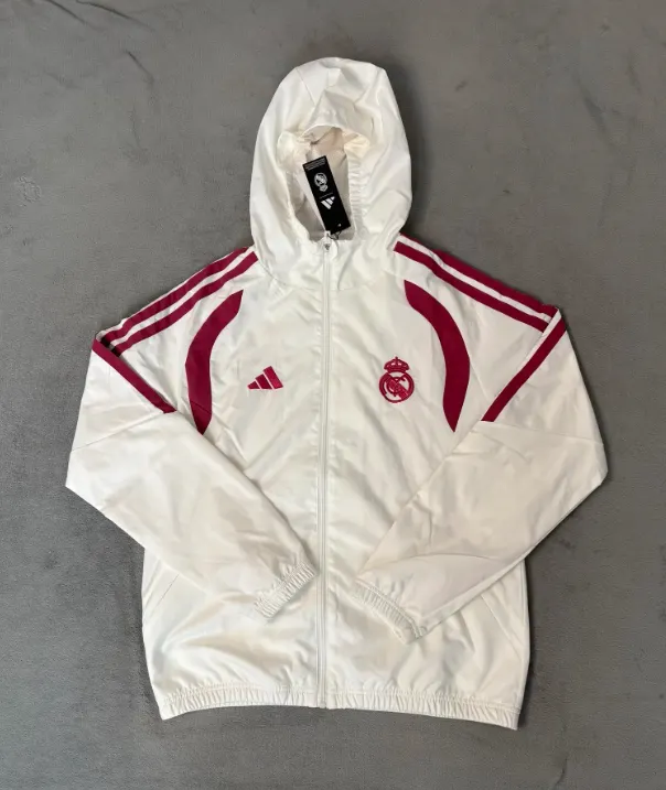 2026/2027 Real Madrid Windjacke off Weiß Fußballtrikot 1:1 Thai-Qualität
