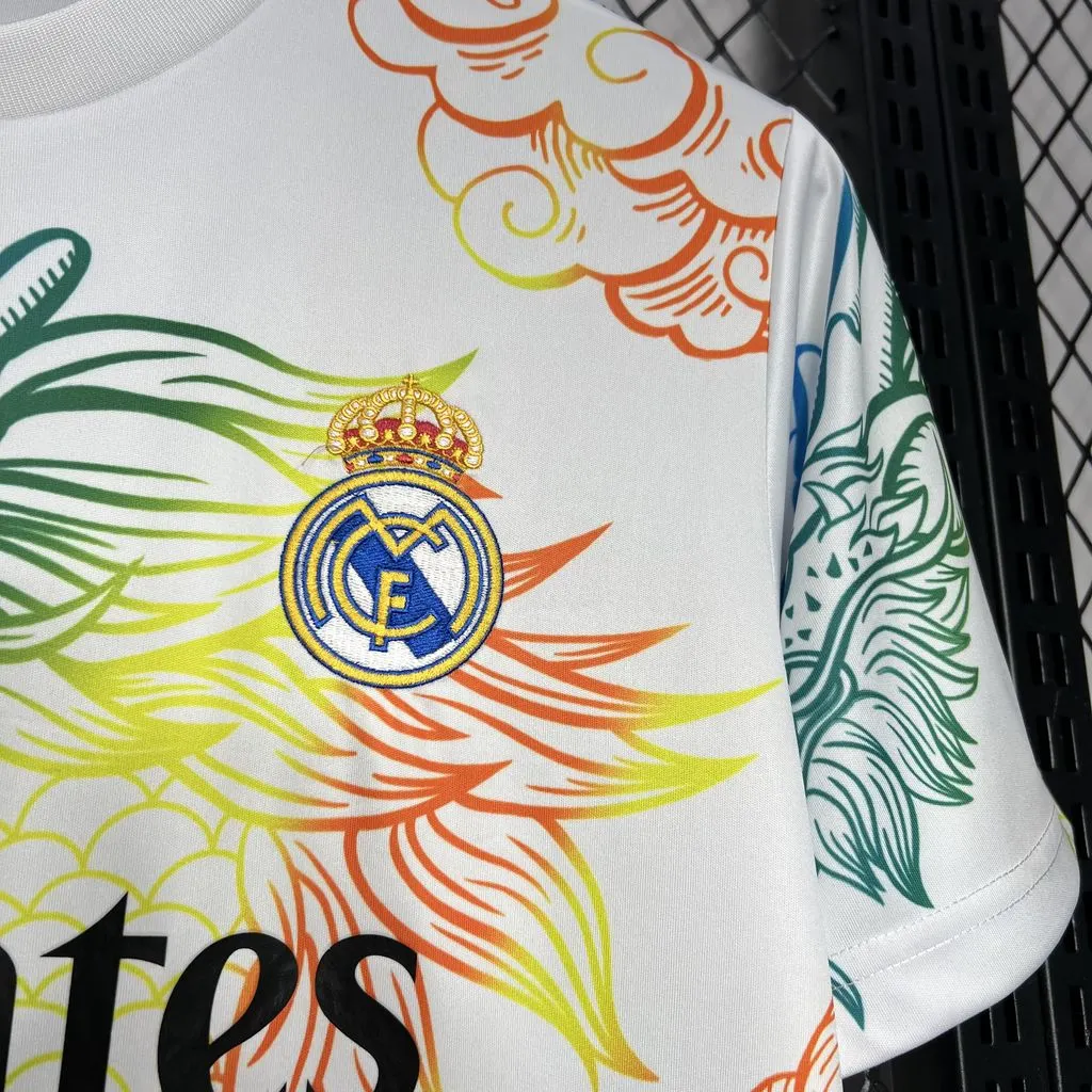 2024/2025 Real Madrid Белый Cailong Специальное издание Футболка — изображение 6