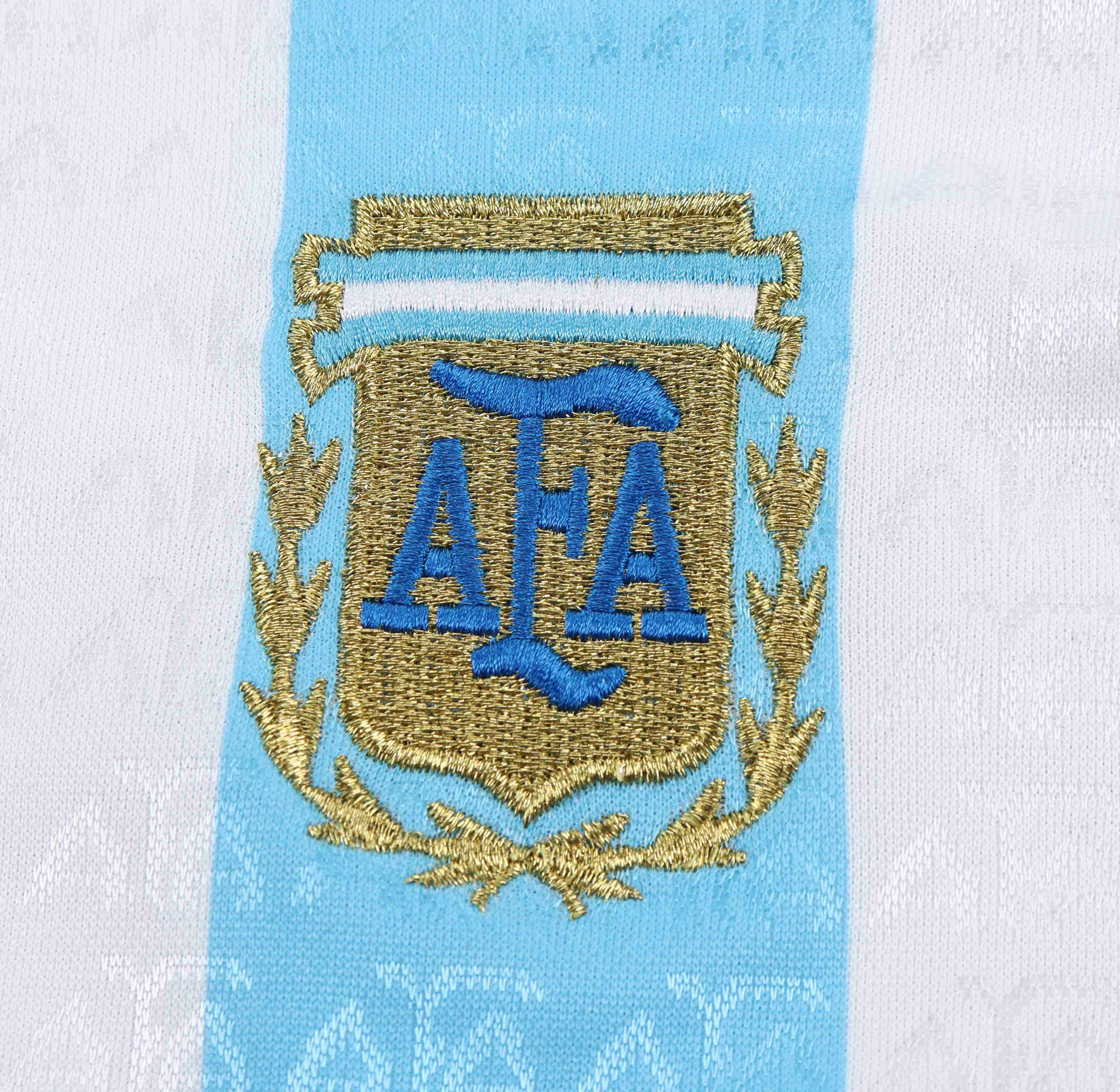 1994 Retro Argentinië Nationaal elftal Thuis Shirt Kindermaat - Afbeelding 6