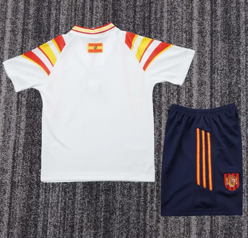 1996 Rétro Espagne Troisième Extérieur Maillot de football Qualité thaï 1:1 Taille enfant – Image 2