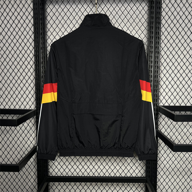 2024-2025 Germany Windbreaker Soccer Jersey Black - Image 3