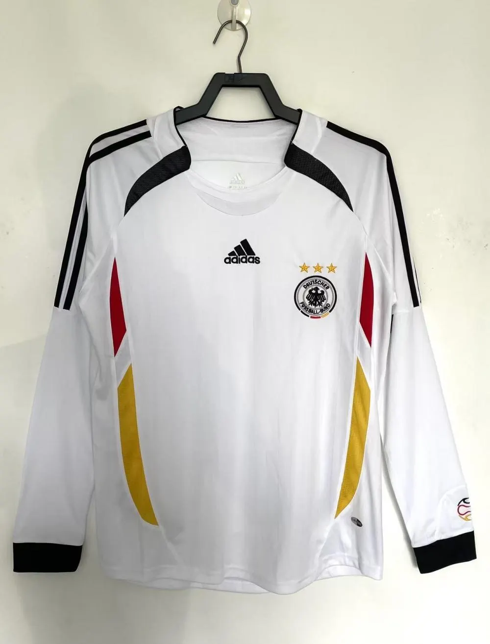 2006 Retrô Manga longa Alemanha Casa Camisa de futebol Qualidade tailandesa 1:1